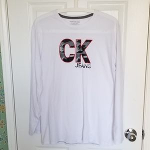 Calvin Klein White Logo Cotton Top